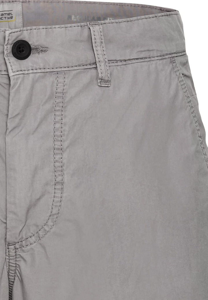 camel active Herren Shorts Chinoshorts aus Reiner Baumwolle 34W Grau, 34W Grau