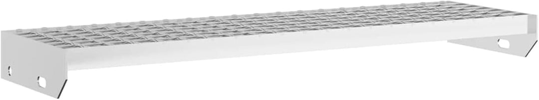 Sufrk Roststufe 80x24x7cm Verzinkter Stahl, Premium Stahltreppe Verstellbar Verzinkt & Silber Pulver