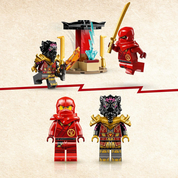 LEGO NINJAGO Verfolgungsjagd Set mit Kais Flitzer und Ras&