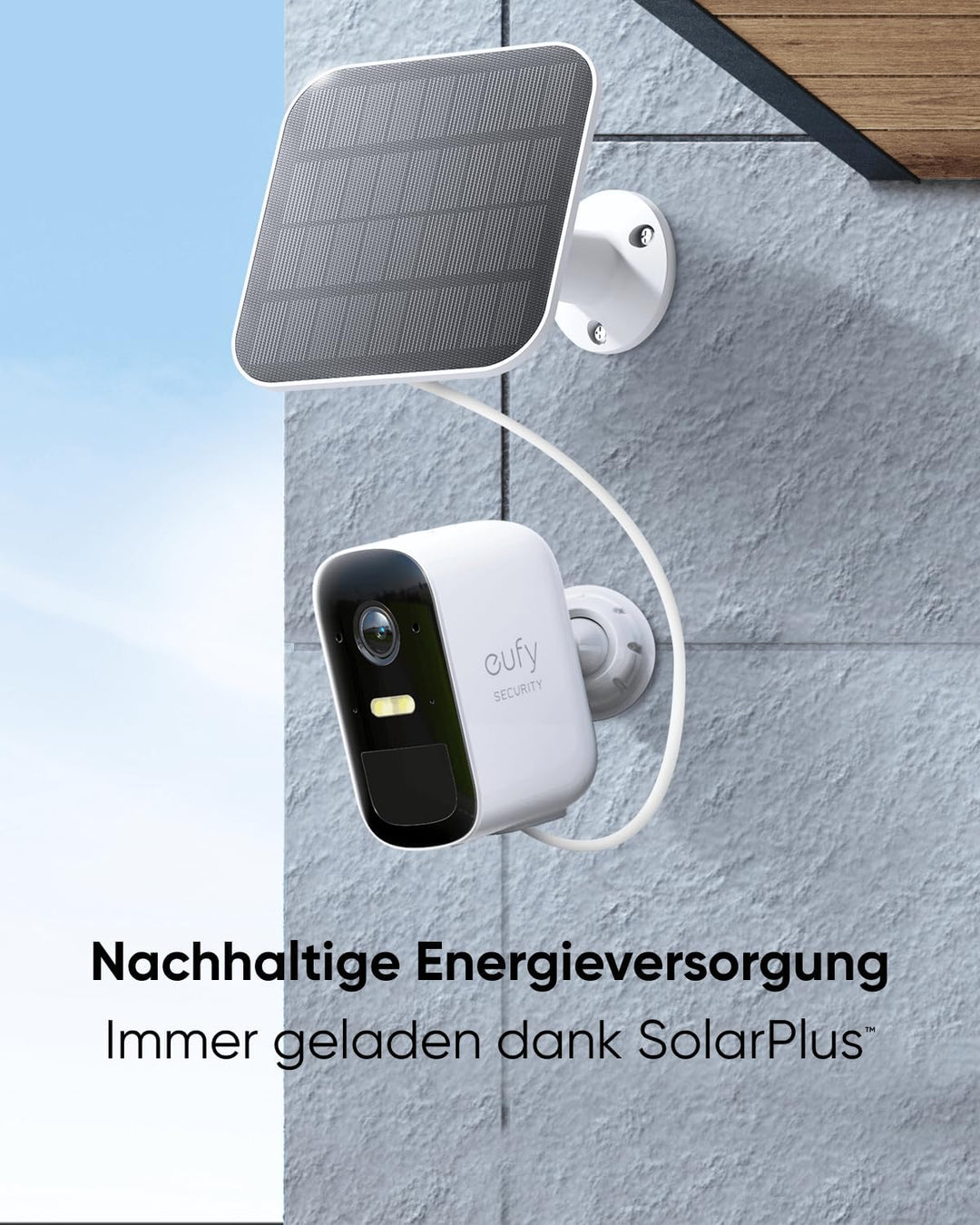 eufy Security eufyCam 2C Pro 2-Kamera-Set, Überwachungskamera Aussen Solar mit 2K Auflösung, HomeKit