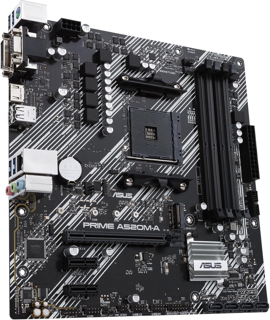 ASUS Prime A520M-A II/CSM Mainboard Sockel AM4 (AMD Ryzen, Micro-ATX, M.2, 1Gbit/s-Ethernet, SATA 6G