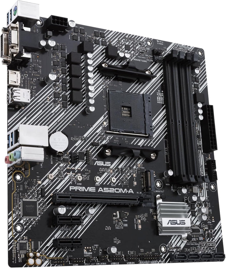 ASUS Prime A520M-A II/CSM Mainboard Sockel AM4 (AMD Ryzen, Micro-ATX, M.2, 1Gbit/s-Ethernet, SATA 6G