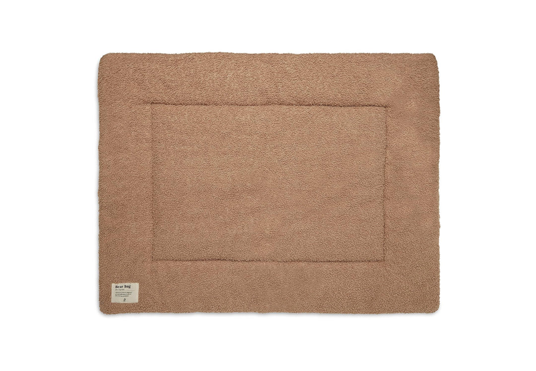 Jollein Krabbeldecke für Baby - Boucle, Biscuit - Laufgittereinlage - 75x95 cm - Spieldecke Baby - H