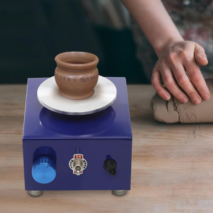 Mini-Töpferscheibe, Elektrische Töpferscheibe Maschine, Metall-Drehteller Töpferscheibe, 2000 U/min