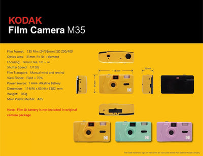 Kodak M35 Wiederverwendbare Filmkamera, 35 mm, Olivgrün, olivgrün