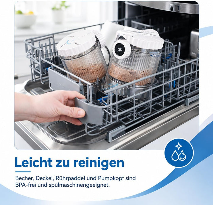 4 Stück Creami Swirl Behälter kompatibel mit Ninja CREAMi NC700/NC701EU Serie, 480 ml Eisbehälter mi