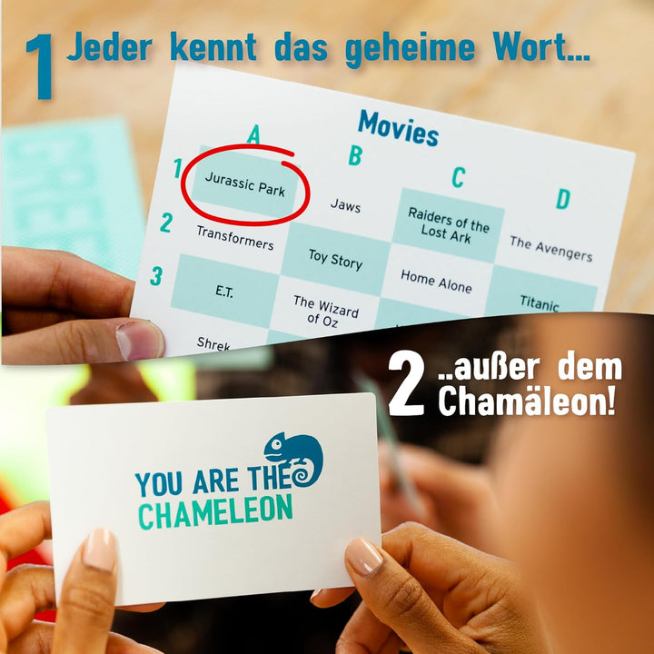 Big Potato The Chameleon – Das Bluff-Brettspiel für Familien & Partys – Enthüllt den Verräter! | Für