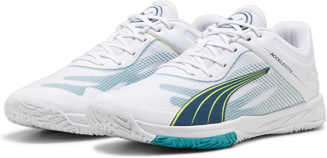 PUMA Beschleunigt Den Turbo Unisex Hallenturnschuh 38 EU Puma White Ocean Tropic Lime Squeeze, 38 EU