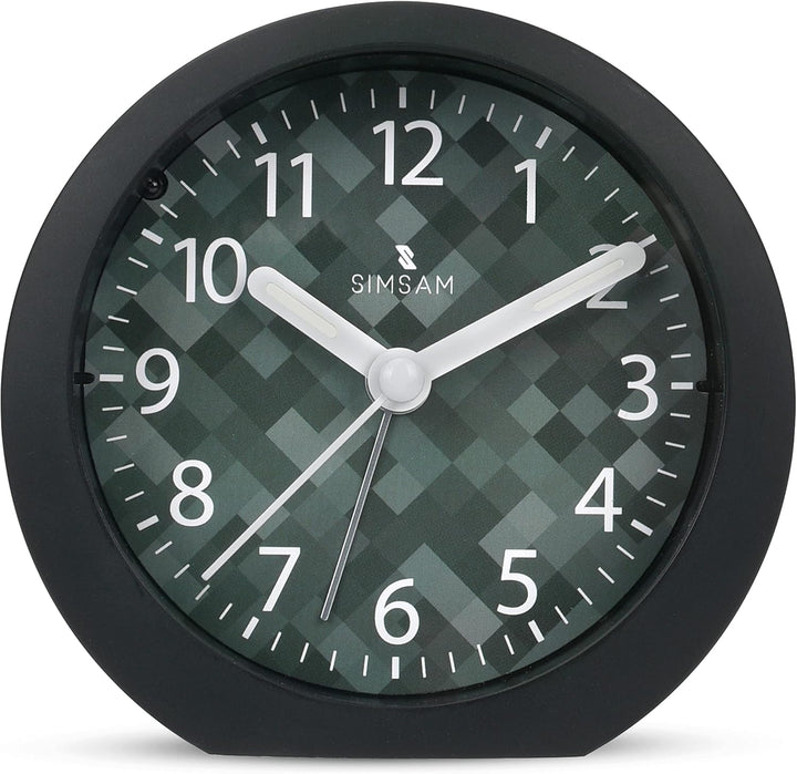 Wecker Analog ohne Ticken mit Batterie, Licht, Analoger Wecker ohne Ticken ohne Strahlung, Tickgeräu