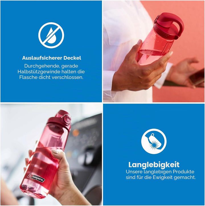Nalgene OTF Sustain Trinkflaschen Rot 0,65 L, Rot
