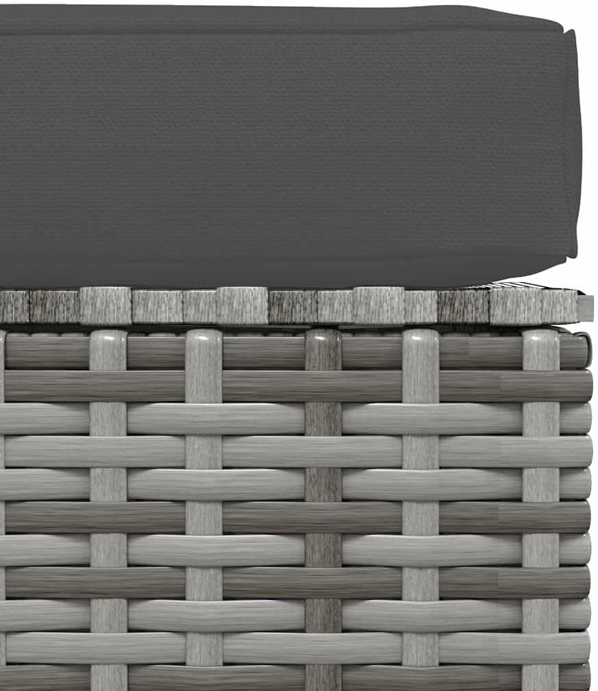 vidaXL Garten Fusshocker mit Kissen Modular Gartenhocker Sitzhocker Fussbank Hocker Gartenmöbel Balk