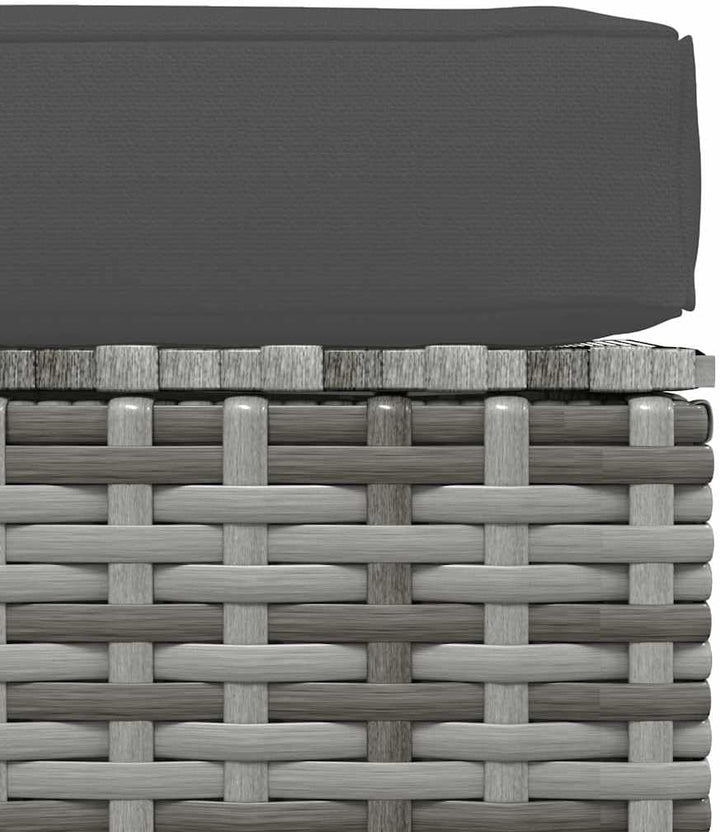 vidaXL Garten Fusshocker mit Kissen Modular Gartenhocker Sitzhocker Fussbank Hocker Gartenmöbel Balk