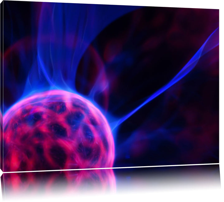 Pixxprint leuchtender Energieball auf Leinwand, XXL riesige Bilder fertig gerahmt mit Keilrahmen, Ku