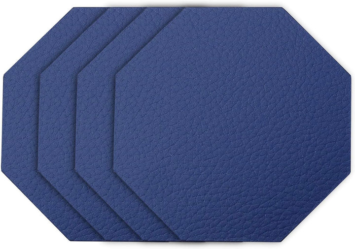 Nikalaz Platzsets und Untersetzer (4er set), recyceltem Leder, Platzdeckchen 40 x 30 cm und Unterset
