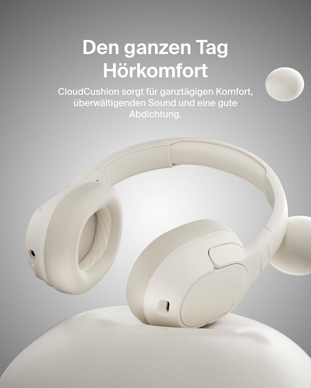 Belkin SoundForm Isolate Noise Cancelling Kopfhörer kabellos Bluetooth Kopfhörer, Headset mit Mikrof