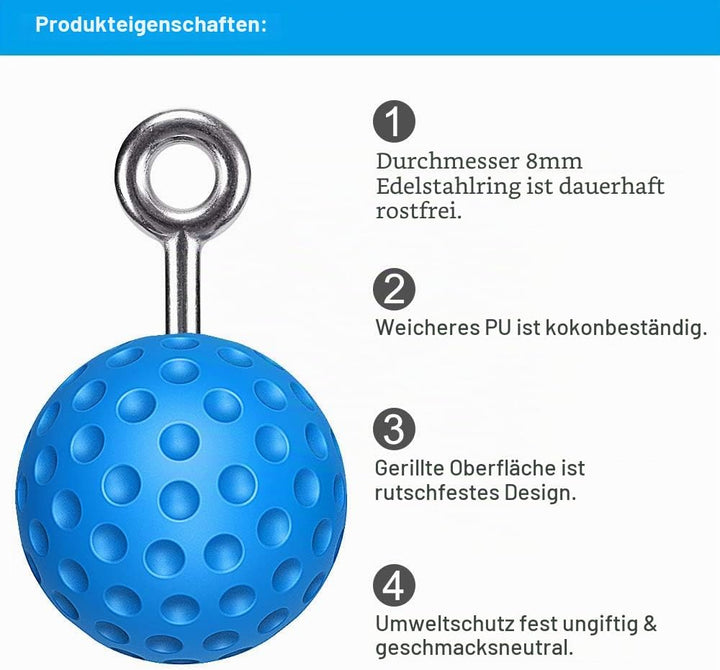 SELEWARE Pull Up Power Ball Hold Grips Durable Blue rutschfeste Handgriffe Krafttrainer Trainingsger