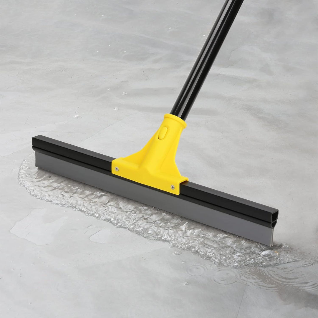 Abzieher Boden, 45 cm, Wasserschieber mit langem Griff (159cm), Bodenabzieher für Badezimmerfliesen,