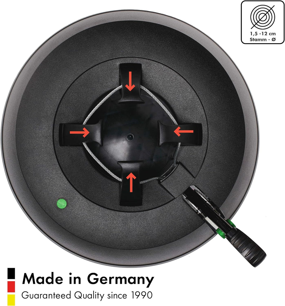 KRINNER Recycling Weihnachtsbaum Christbaumständer Green Line M Schwarz 36cm inkl. Fusspedal-und Ein