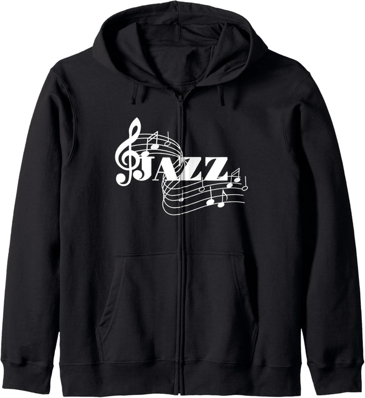 Jazzmusiker Noten Jazznoten Kapuzenjacke