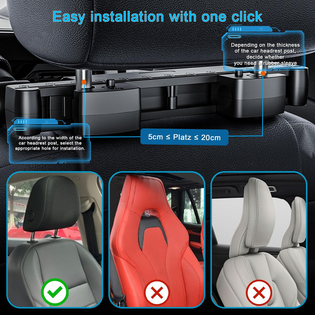 Aipwerer Kopfstütze Auto, Weichem Gedächtnisschaum,Einziehbare Abnehmbare Nackenstütze Autositz Seit