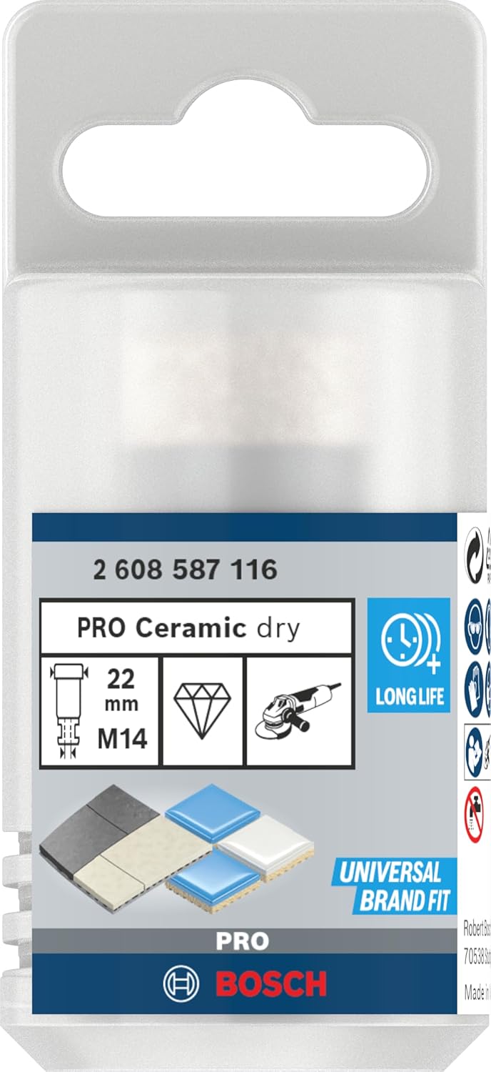 Bosch Professional 1x Diamanttrockenbohrer Dry Speed Best for Ceramic (für Trockenbohren von Hartker