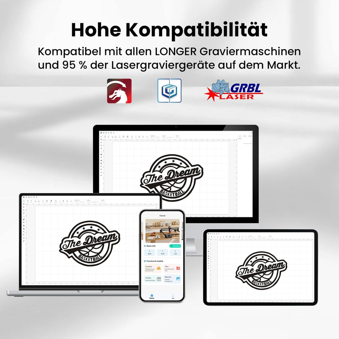 Longer Drehachse Rotary Modul (Spannfutter) für Rahmen-Lasergravierer – kompatibel mit Ray5, B1 Seri