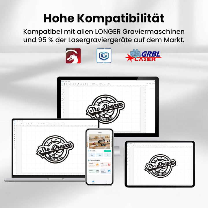 Longer Drehachse Rotary Modul (Spannfutter) für Rahmen-Lasergravierer – kompatibel mit Ray5, B1 Seri