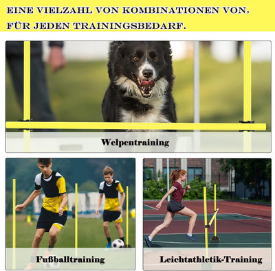 AufuN Agility Sprungstangen-Set, Trainingsstangen für konditionelles, Koordinationshürden für Sprung