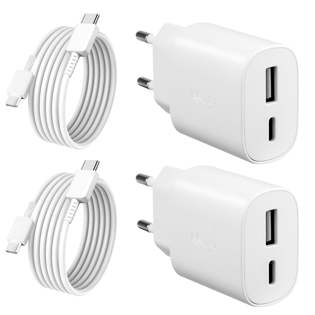 2er-Pack 25W USB C Ladegerät, Schnellladegerät Adapter Netzteil für iPhone 17/16/15/16 Pro/16 Pro Ma