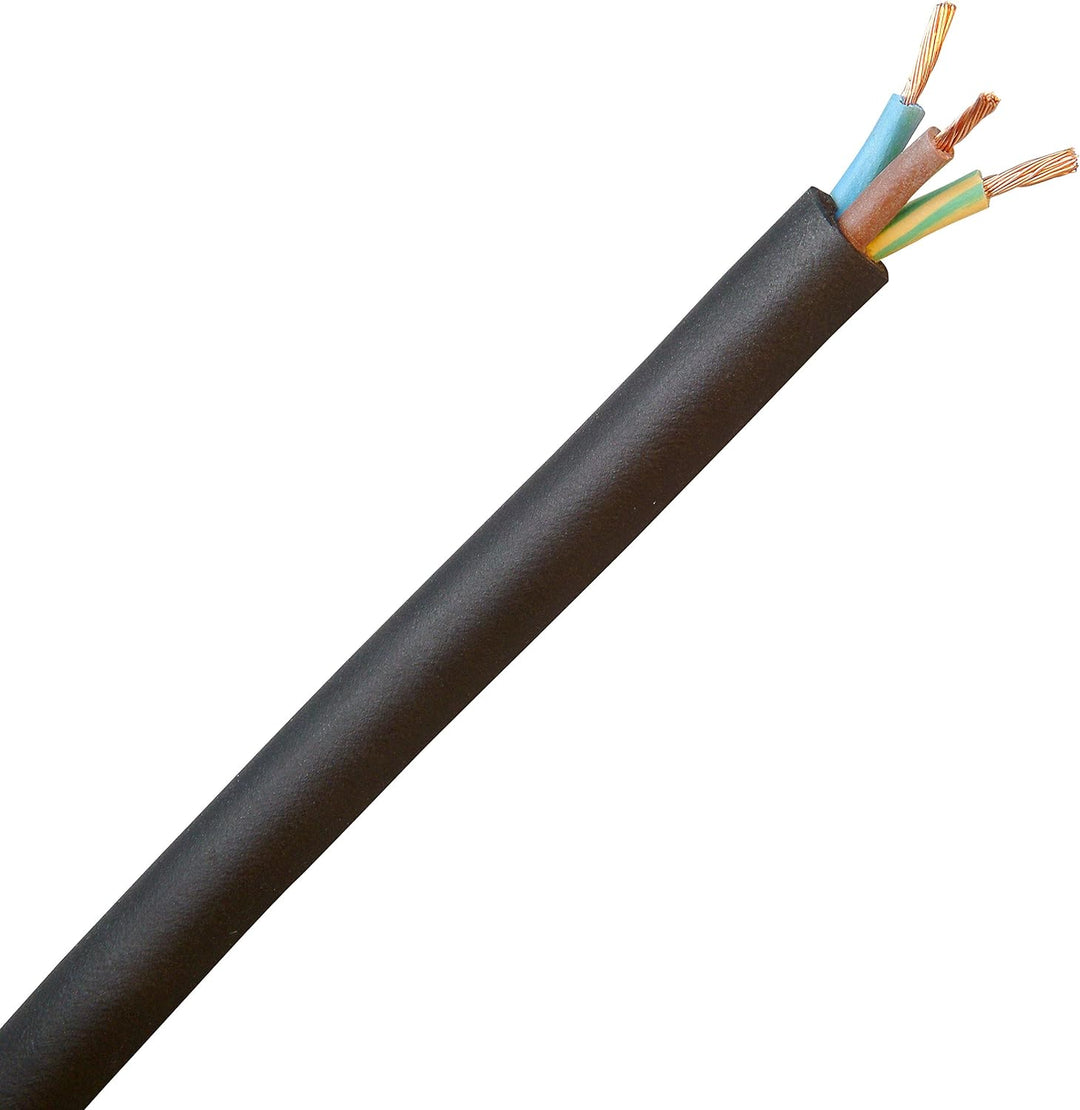 Kopp 152725000 Gummileitung H 07 RN-F 3G, 1.5 mm², 25 m, schwarz 25 m Single, 25 m Single
