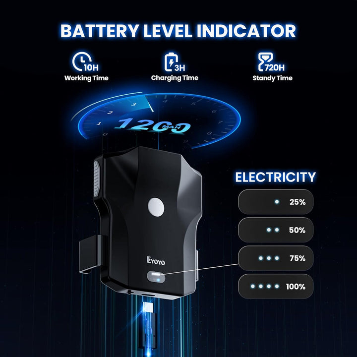 Eyoyo Barcode Scanner Bluetooth 1D 2D QR Rückenklammer Handscanner 2.4G Wireless, 10 Stunde Arbeitze