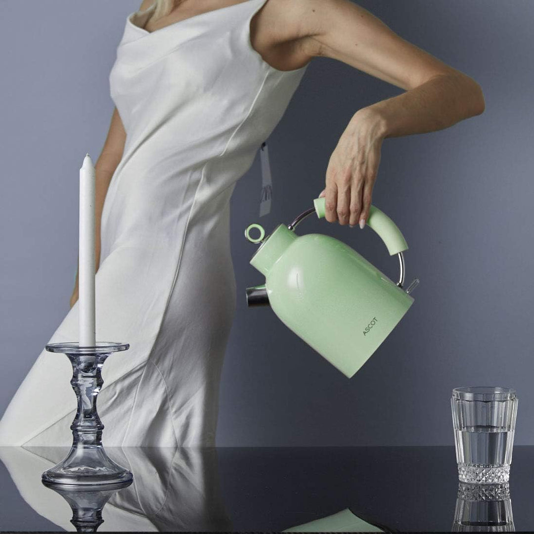 ASCOT Wasserkocher Edelstahl, Elektrischer Wasserkessel Geschenke für Männer/Frauen/Familie 1,5 lite