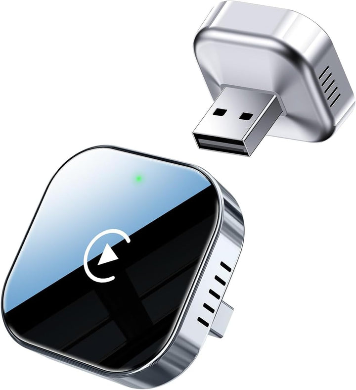 CarPlay Wireless Adapter Upgrade von Wired CarPlay auf Wireless (2026 Aktualisiert), Mini-USB-Design
