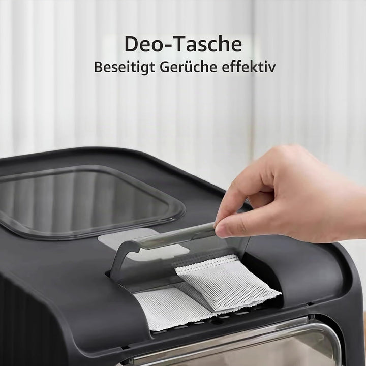 OHMG Selbstreinigende Katzentoilette,Katzenklo Selbstreinigend,Geruchsbeseitigung,Geschlossen Grosse
