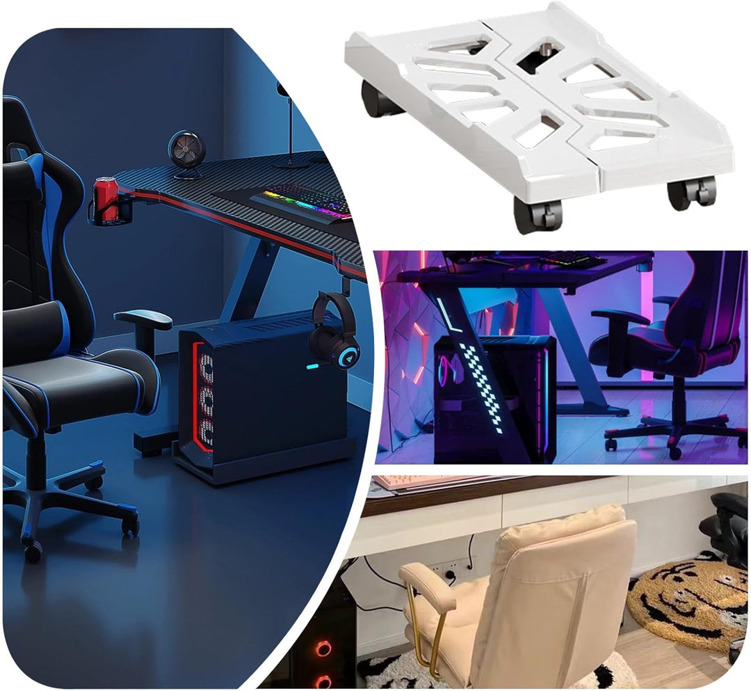 Tower Stand Under | Desktop Computer Host | Heavy Duty PC Stand, PC Tower Bracket Floor Riser Rollin