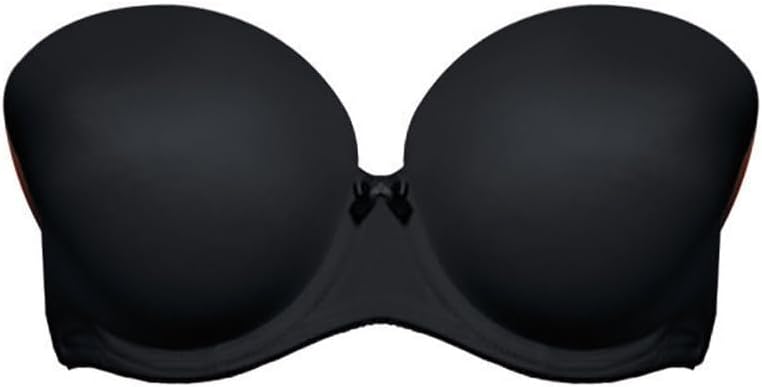 Freya Damen Deco UW geformter trägerloser BH, Schwarz, 70G