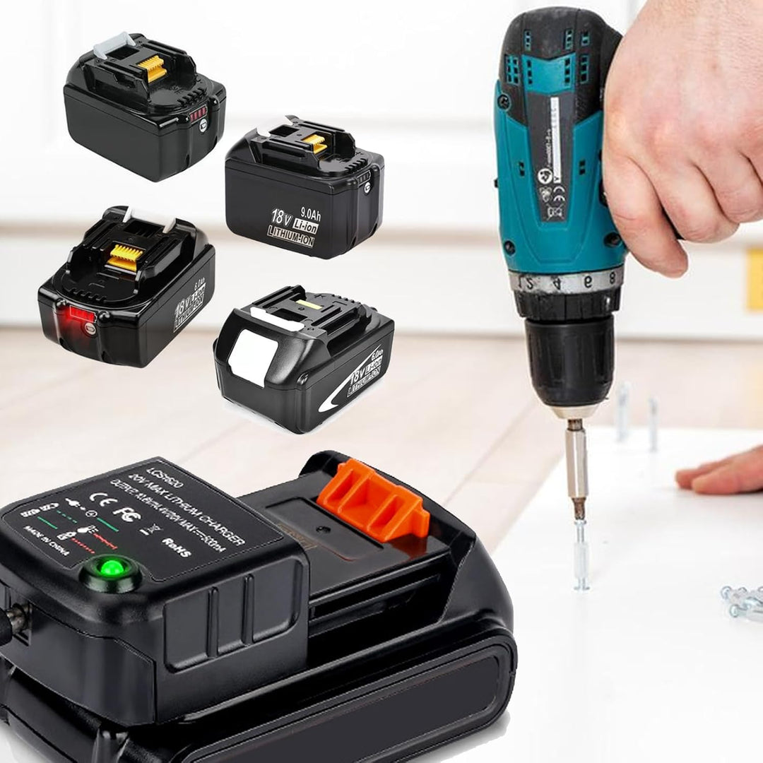 18V/20V Ladegerät Kompatibel Mit Black &amp; Decker, Ladegerät Lithium-Akku Lithium-Ionen-Ladegerät BL20