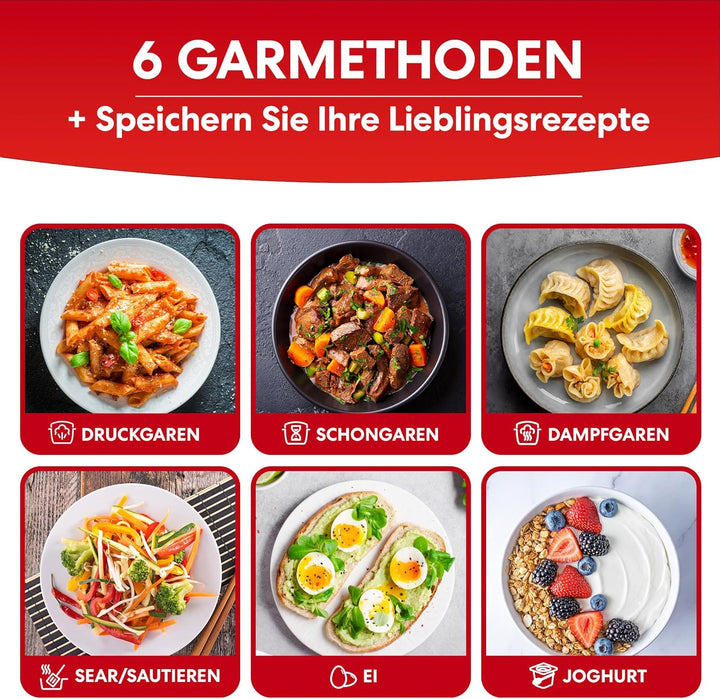 Instant Pot Multikocher, 5.7L 7-in-1 Smart Cooker - Schnellkochtopf, Schongarer, Reiskocher, Sautier