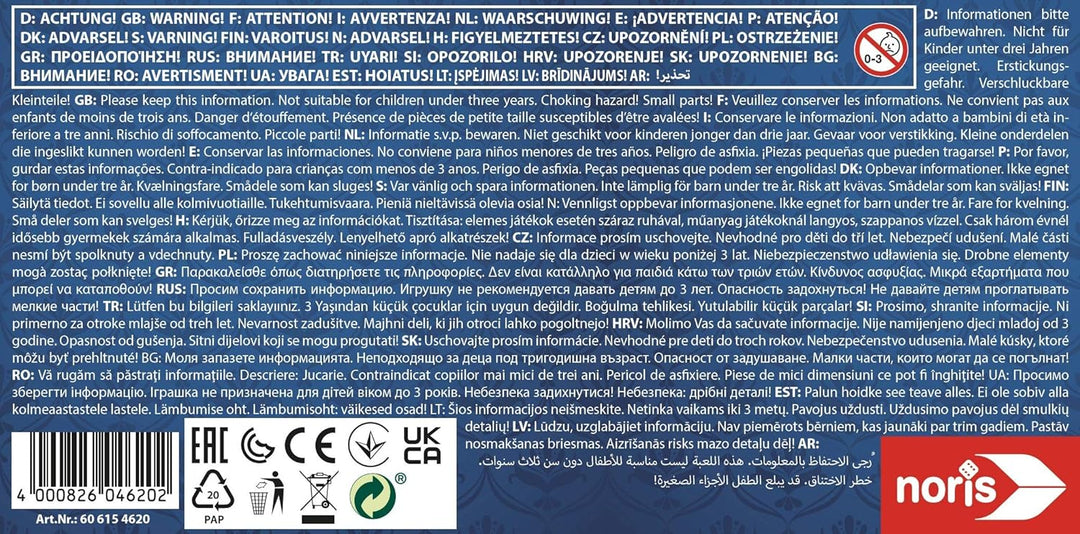 noris 606154620 - Kartenmischmaschine manuell inkl. Kurbel, für Kartengrösse bis 9, 2 x 6 cm, ab 8 J