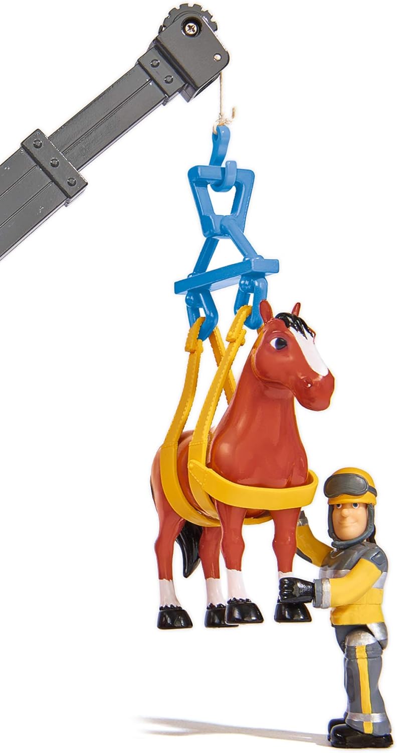 Simba 109258280 - Feuerwehrmann Sam Phoenix mit Figur und Pferd, 23cm, Mit Sam Figur und Pferd, Ausf