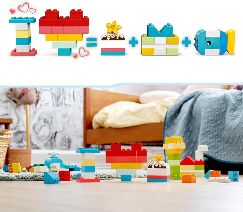 LEGO DUPLO Classic Mein erster Bauspass, Bausteine-Box, Konstruktionspielzeug, Lernspielzeug zur Ent