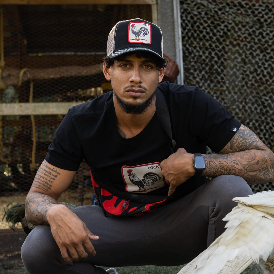 Goorin Bros. Herren The Farm A-Frame Trucker-Kappe Baseballkappe Einheitsgrösse Black the Cock, Einh