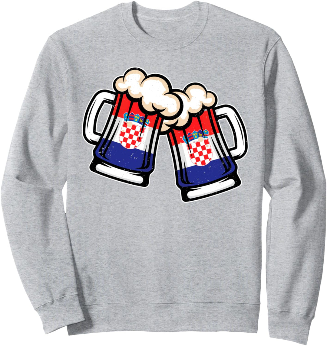 Kroatien-Flagge Bierkrug - cooles kroatisches Bier Sweatshirt