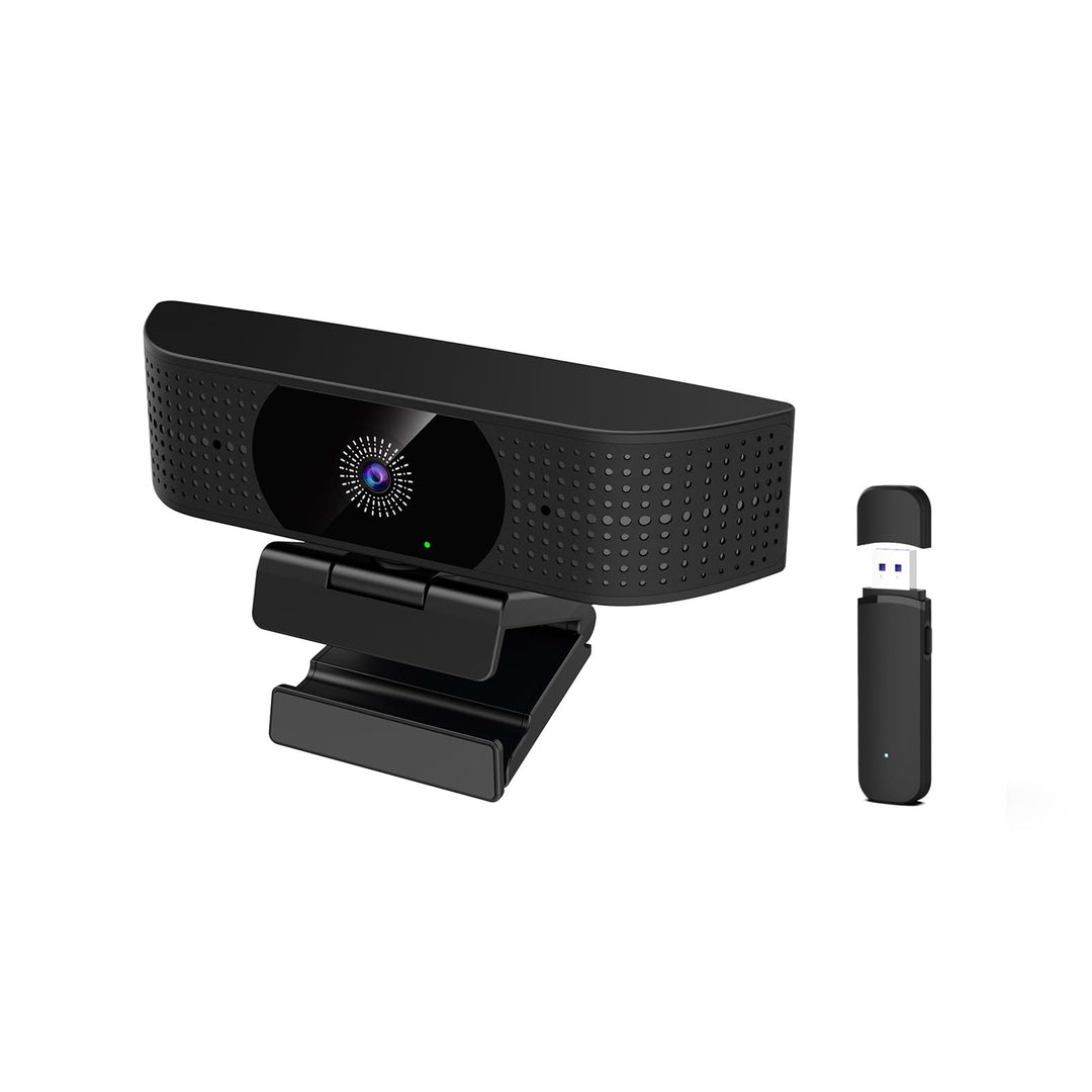 1080P Wireless Webcam für PC, Webcam mit geräuschreduzierendem Mikrofon, 92°FOV, 360° Drehung, Plug