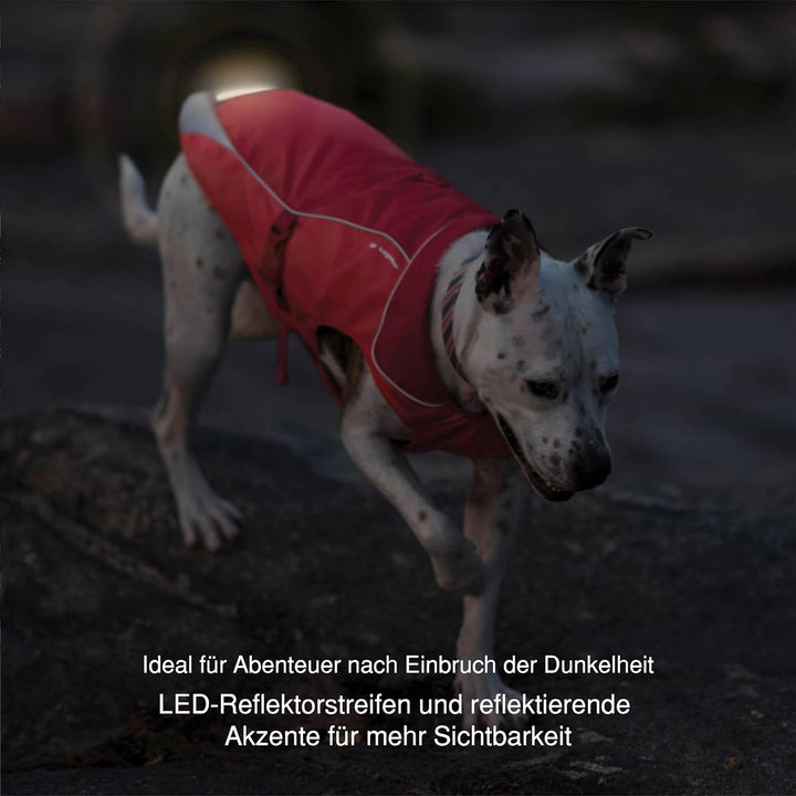 Kurgo North Country wasserdichter Hundemantel, Mit Fleece-Futter, LED-Licht für Nachtsichtbarkeit, G
