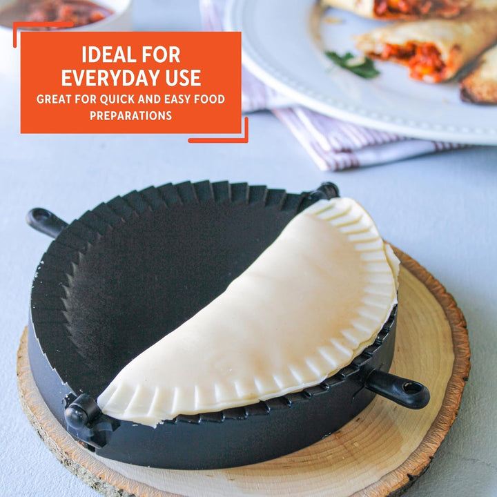 Imusa USA IMU-71006W Jumbo-Form, einfach zu bedienen, Kunststoff, Empanada-Form, Schwarz