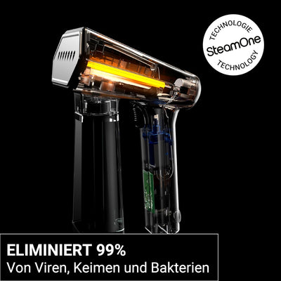 SteamOne - Steamer Dampfglätter Victor mit 2000W, 30g/min - Dampfbügler mit 8min Autonomie, 140ml Ta