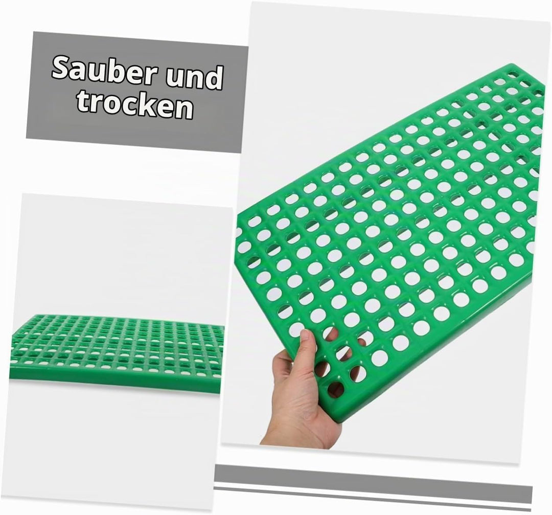 2 STÜCK Kaninchenkäfig Bodenplatten aus Abs Kunststoff mit Runden Lüftungslöchern Langlebige Stabile