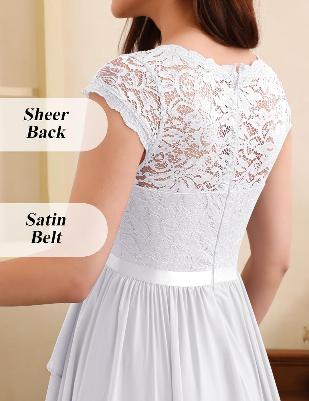 Wedtrend Abendkleid Elegant für Hochzeit Elegant A Linie Rüschenkleid Cocktailkleid Damen Knielang W