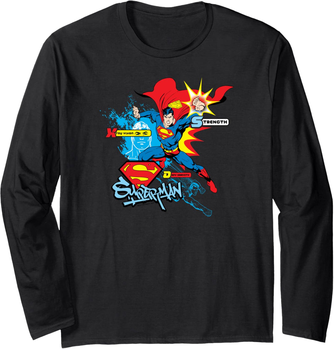 Superman Abilities Langarmshirt